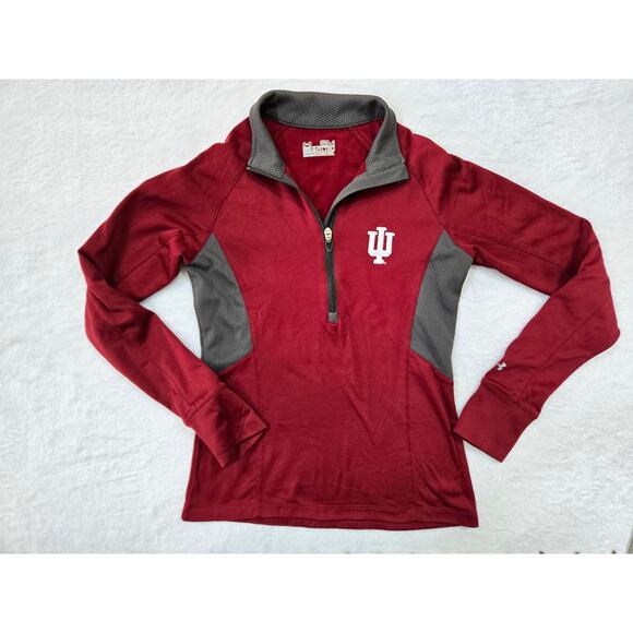 Under Armour Womens Indiana Univ. Semi-Fitted SM Coldgear Long sleeve Shirt - Picture 1 of 6